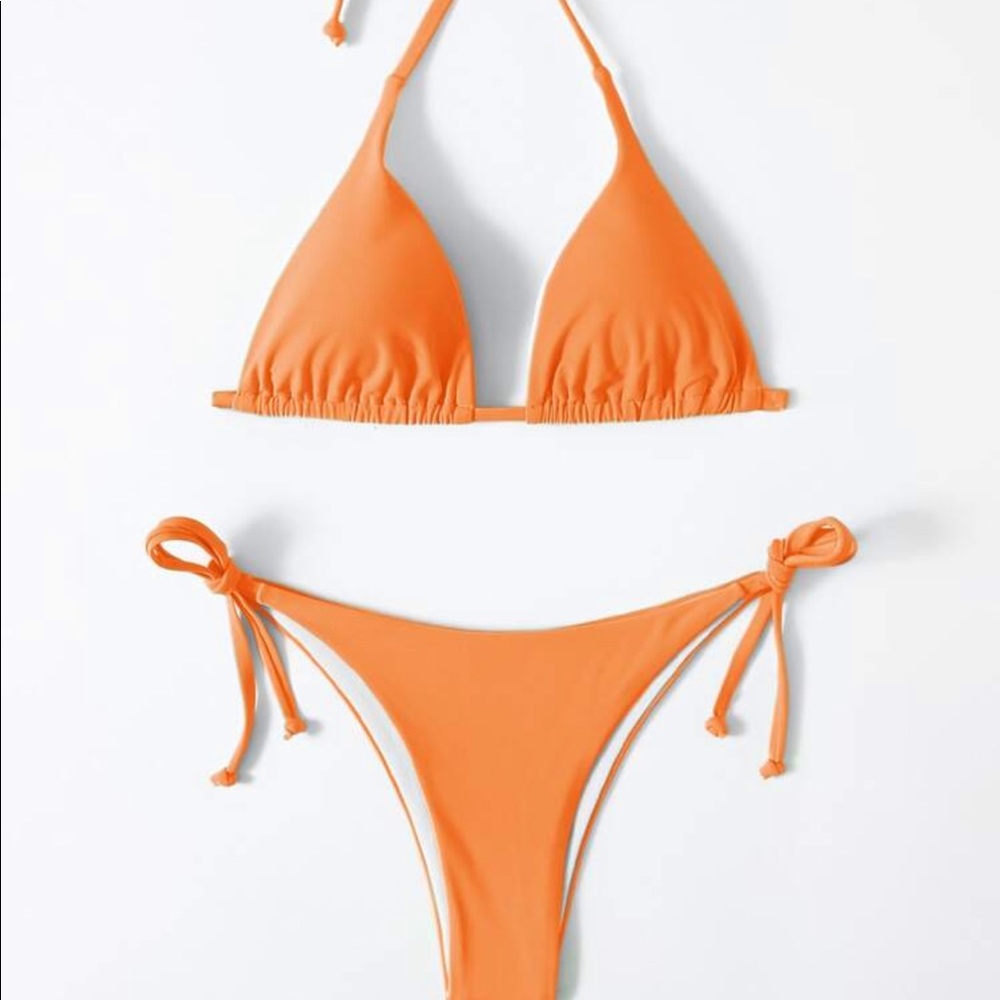 Shein Orange triangle bikini